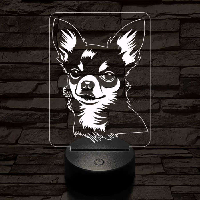 Csivava-fej 7 színű 3D led lámpa