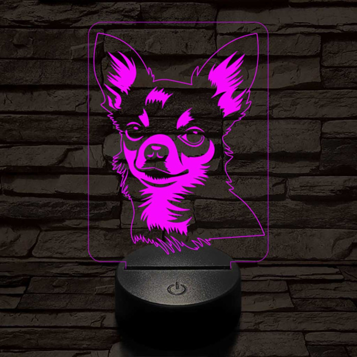 Csivava-fej 7 színű 3D led lámpa