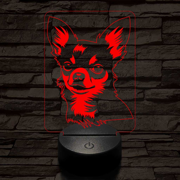 Csivava-fej 7 színű 3D led lámpa