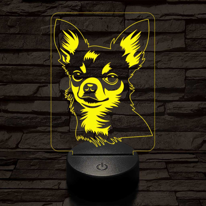 Csivava-fej 7 színű 3D led lámpa