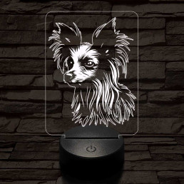 Kínai meztelen kutya 7 színű 3D led lámpa