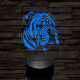 Kínai shar-pei 7 színű 3D led lámpa