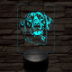 Csoki labrador retriever 7 színű 3D led lámpa