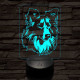 Skót juhászkutya 7 színű 3D led lámpa