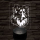 Skót juhászkutya 7 színű 3D led lámpa