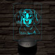 Tacskó-fej 7 színű 3D led lámpa