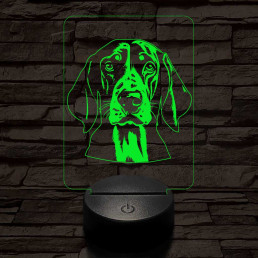 Angol rókakopó, 7 színű 3D led lámpa