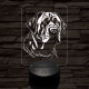 Angol masztiff, 7 színű 3D led lámpa