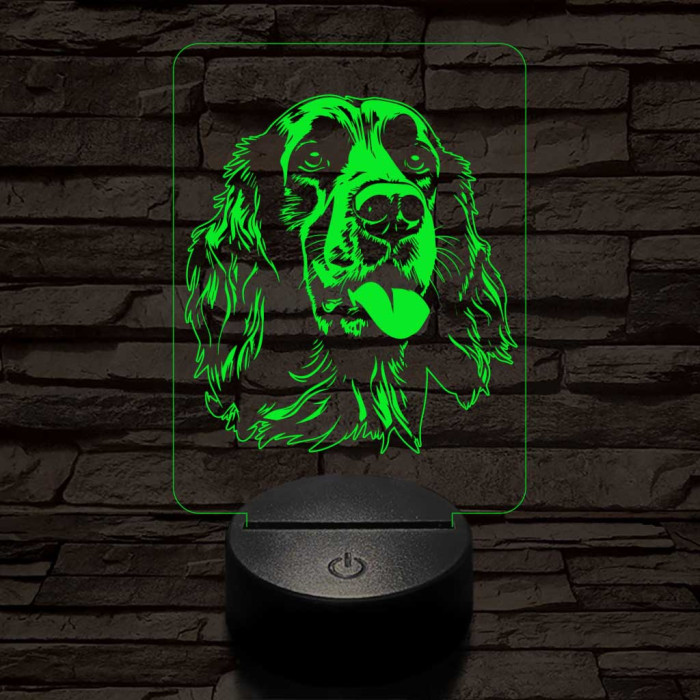 Angol szetter, 7 színű 3D led lámpa