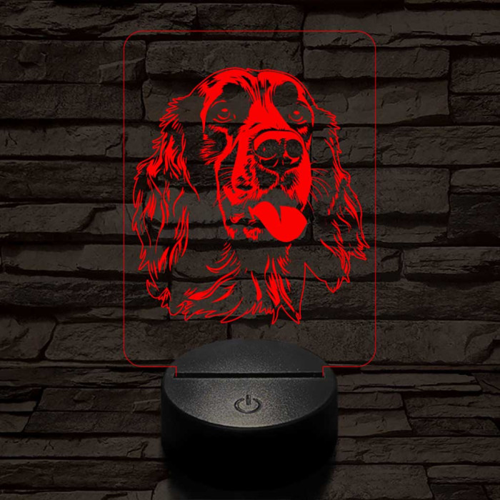 Angol szetter, 7 színű 3D led lámpa