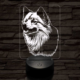 Finn spitz-fej, 7 színű 3D led lámpa