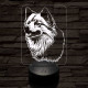 Finn spitz-fej, 7 színű 3D led lámpa