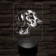 Rövidszőrű német vizsla-fej 7 színű 3D led lámpa
