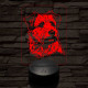 Glen of imaal terrier-fej 7 színű 3D led lámpa