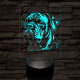 Amerikai bulldog-fej 7 színű 3D led lámpa