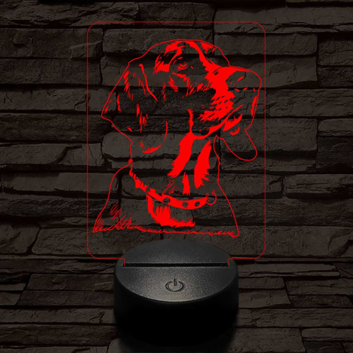 Amerikai rókakopó-fej 7 színű 3D led lámpa