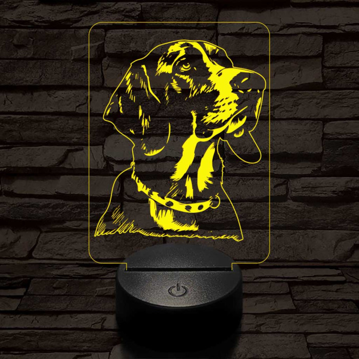 Amerikai rókakopó-fej 7 színű 3D led lámpa