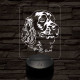 Amerikai vízi spániel-fej 7 színű 3D led lámpa