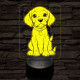 Beagle kölyök-fej 7 színű 3D led lámpa