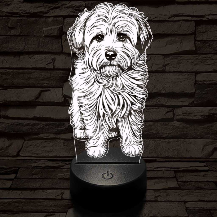 Havanese 7 színű 3D led lámpa