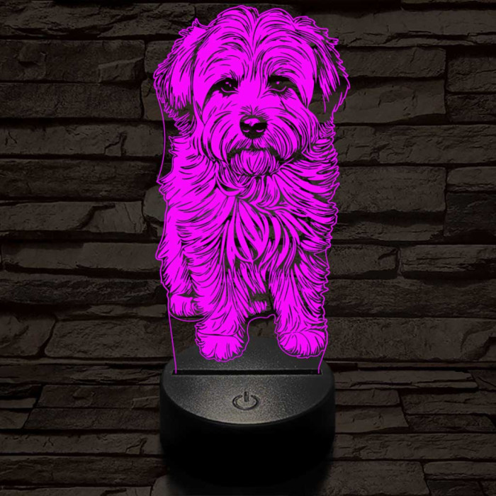 Havanese 7 színű 3D led lámpa