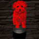 Havanese 7 színű 3D led lámpa