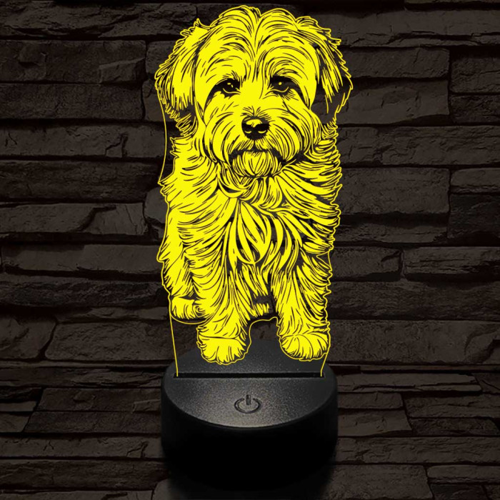 Havanese 7 színű 3D led lámpa