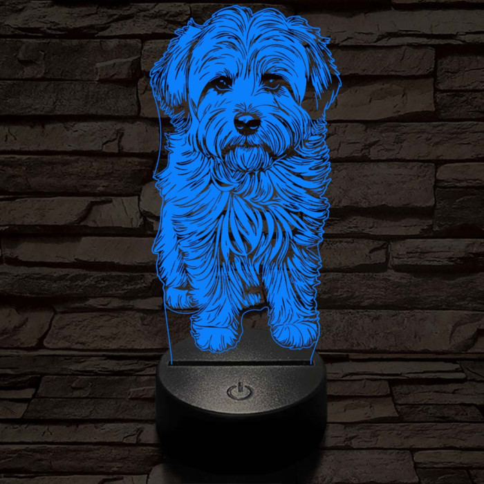 Havanese 7 színű 3D led lámpa