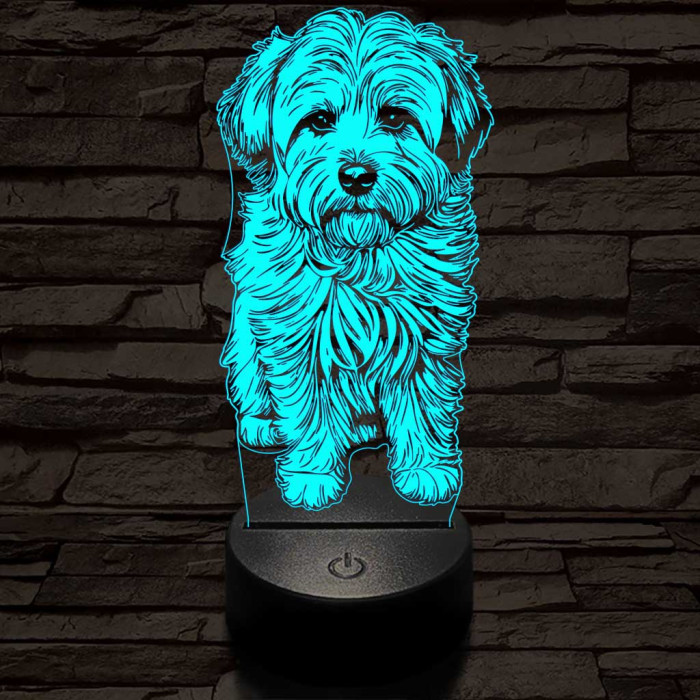 Havanese 7 színű 3D led lámpa