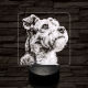 Schnauzer portré 7 színű valósághű 3D led lámpa