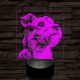 Schnauzer portré 7 színű valósághű 3D led lámpa