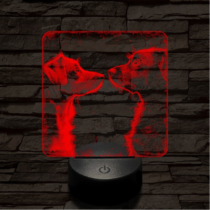 Susi és Tekergő 7 színű valósághű 3D led lámpa