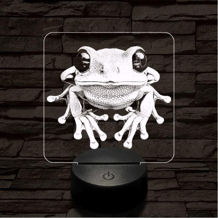 Levelibéka 7 színű valósághű 3D led lámpa