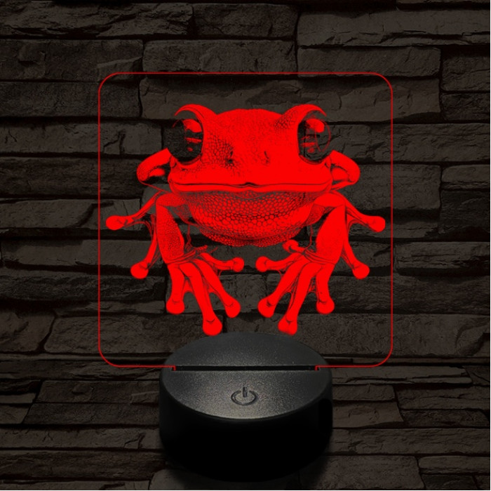 Levelibéka 7 színű valósághű 3D led lámpa