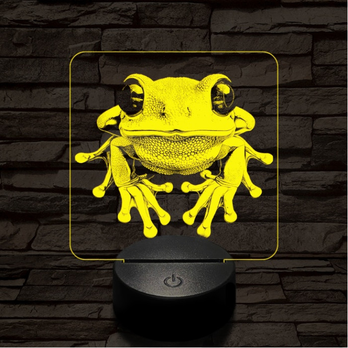 Levelibéka 7 színű valósághű 3D led lámpa