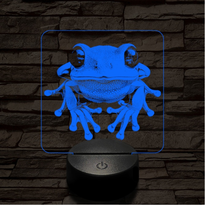 Levelibéka 7 színű valósághű 3D led lámpa