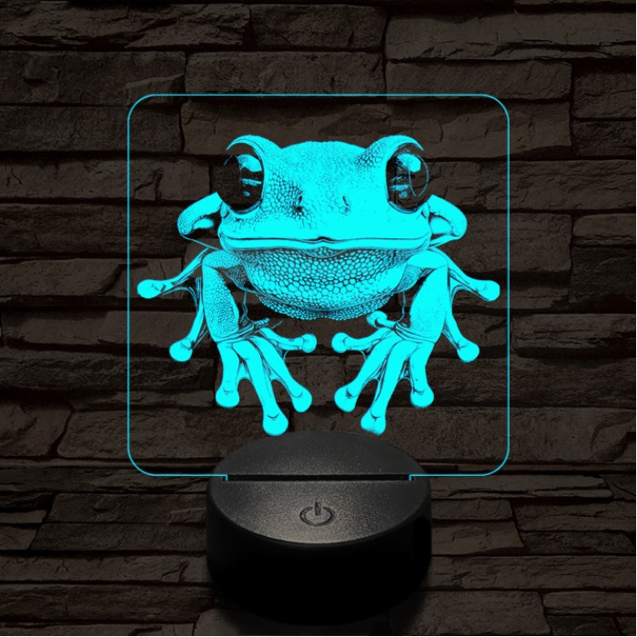 Levelibéka 7 színű valósághű 3D led lámpa