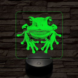 Levelibéka 7 színű valósághű 3D led lámpa