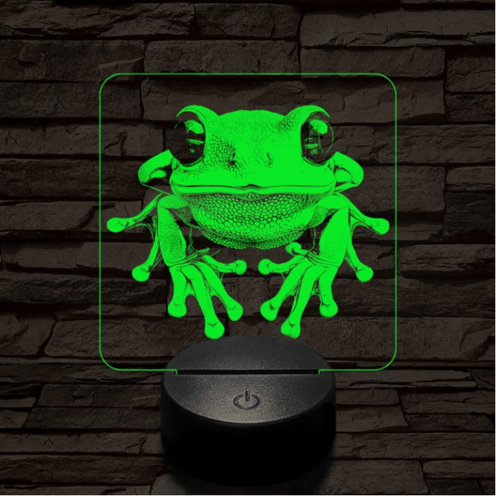 Levelibéka 7 színű valósághű 3D led lámpa