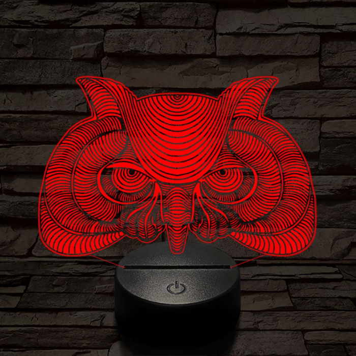 Bölcs Bagoly 7 színű 3D led lámpa
