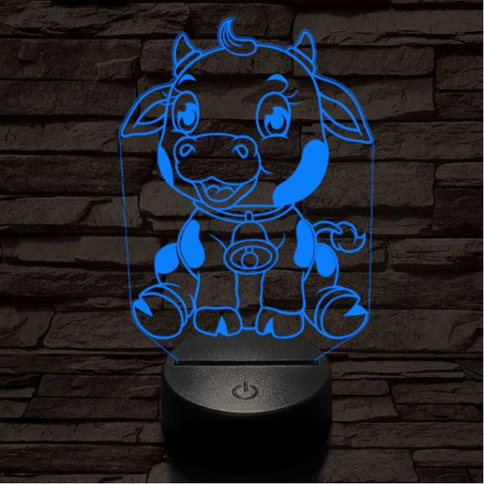 Boci kölyök 7 színű 3D led lámpa