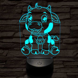 Boci kölyök 7 színű 3D led lámpa