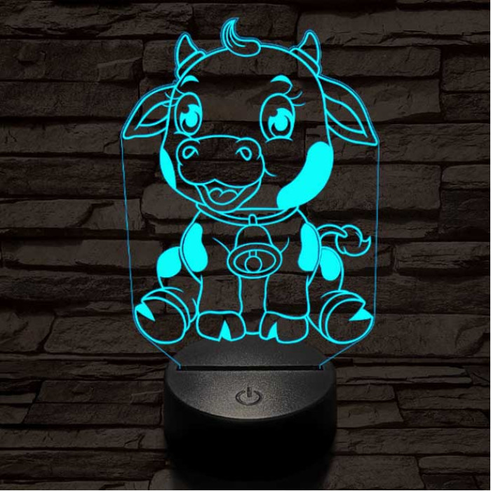 Boci kölyök 7 színű 3D led lámpa