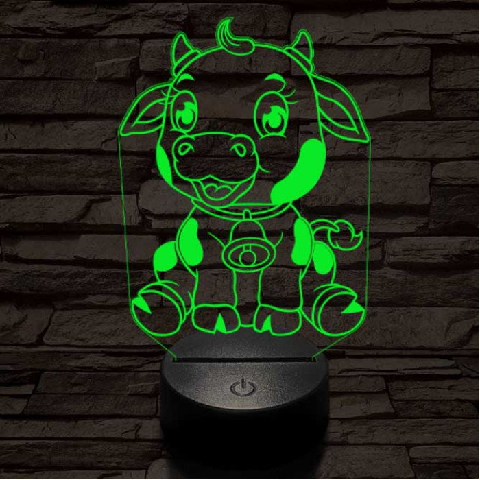 Boci kölyök 7 színű 3D led lámpa