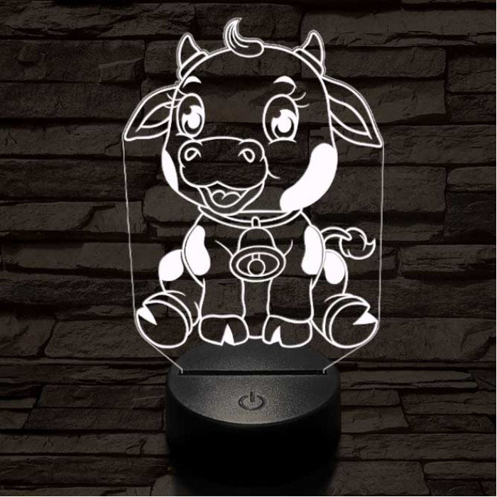 Boci kölyök 7 színű 3D led lámpa