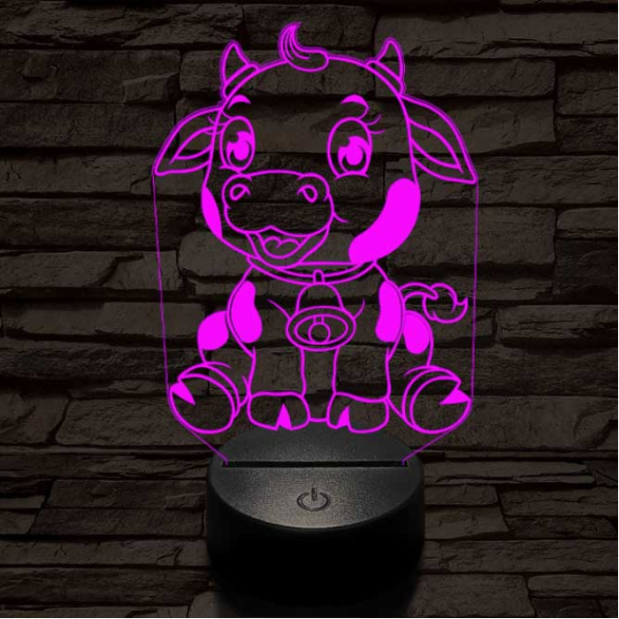 Boci kölyök 7 színű 3D led lámpa