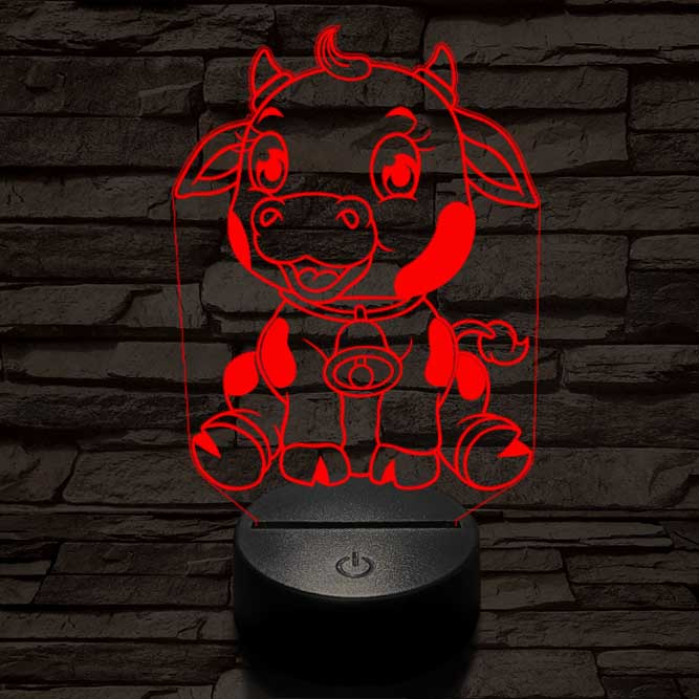 Boci kölyök 7 színű 3D led lámpa