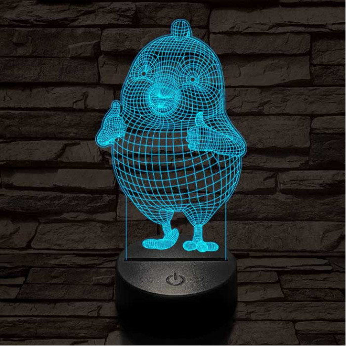 Oké csibe 7 színű 3D led lámpa