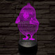 Oké csibe 7 színű 3D led lámpa
