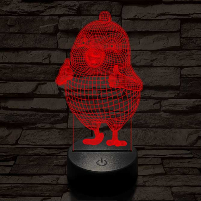 Oké csibe 7 színű 3D led lámpa